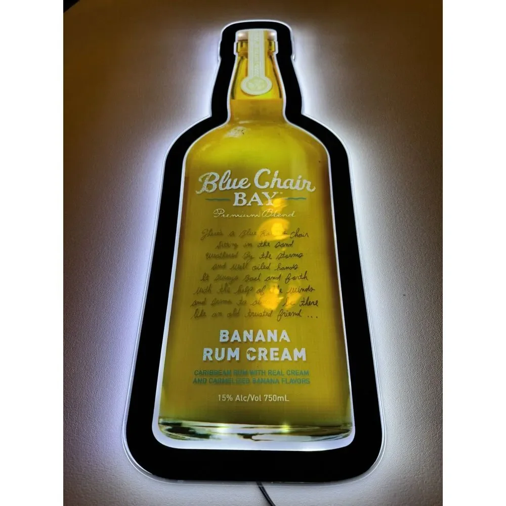 Blue Chair Bay LED Bar Light Sign Banana Rum Cream Kenny Chesney‎ Man Cave Den